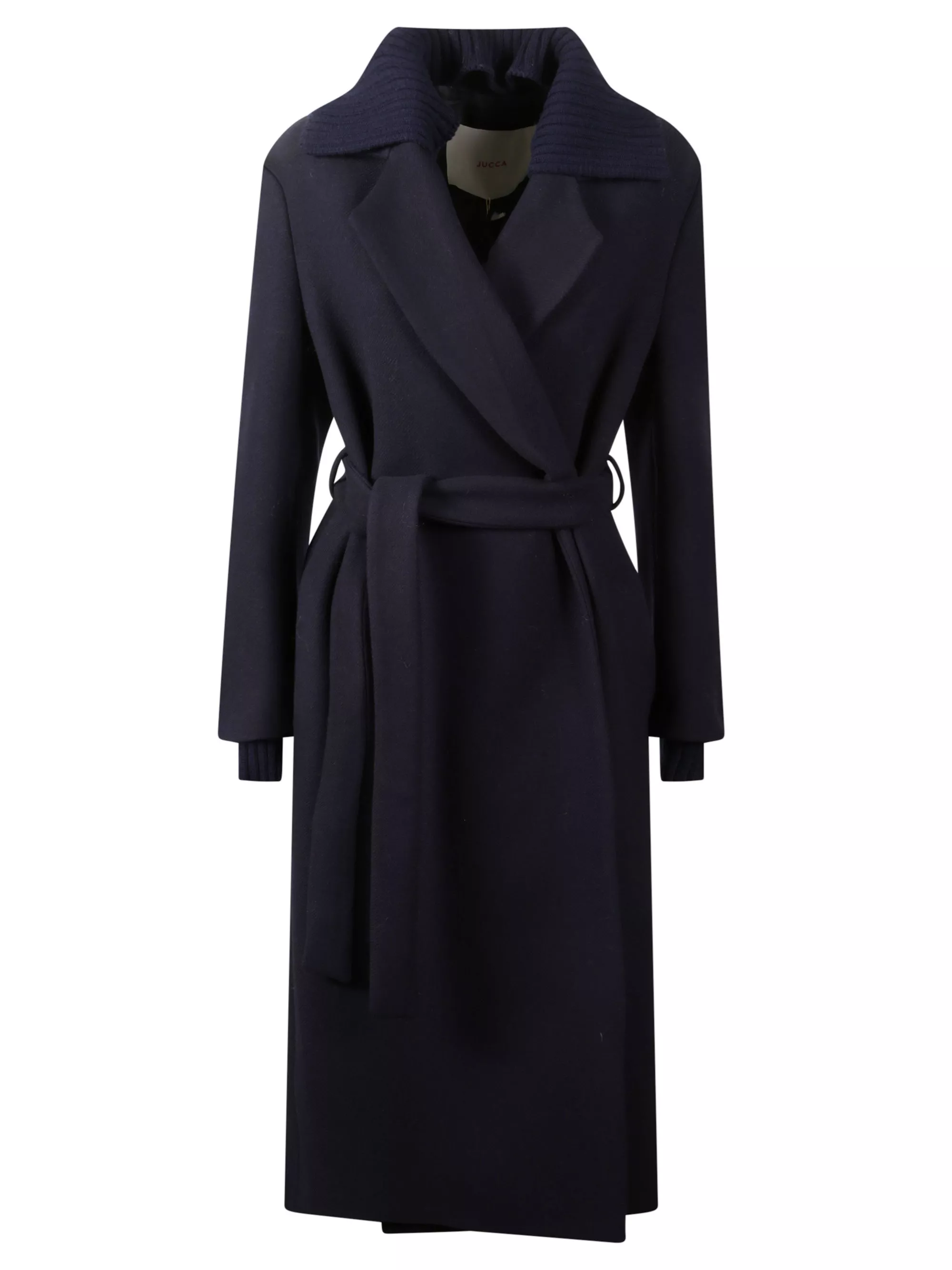 Jucca Cappotto con colletto lavorato a maglia