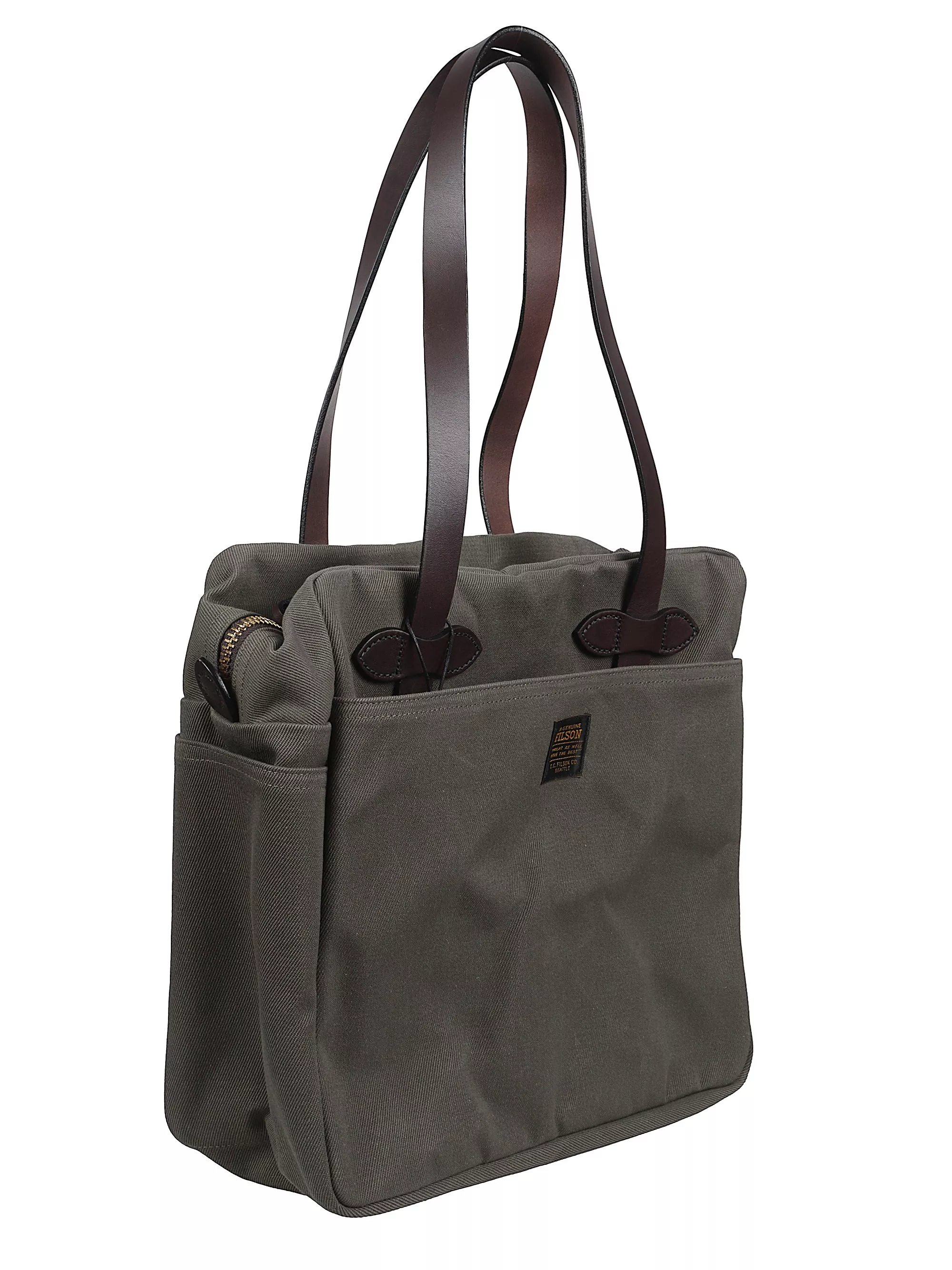 Filson Borsa tote con zip in twill, view 2