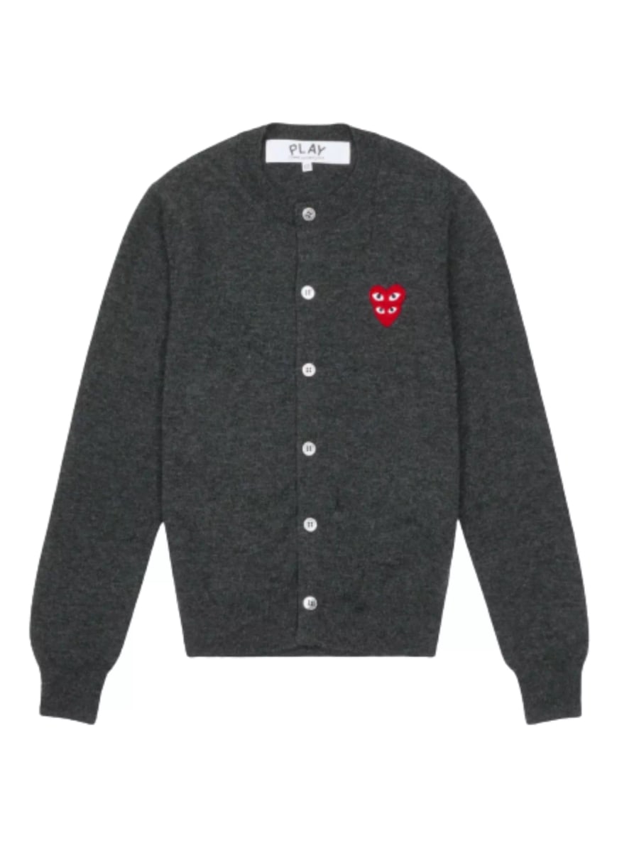 Comme des garçons Cardigan in lana con cuore