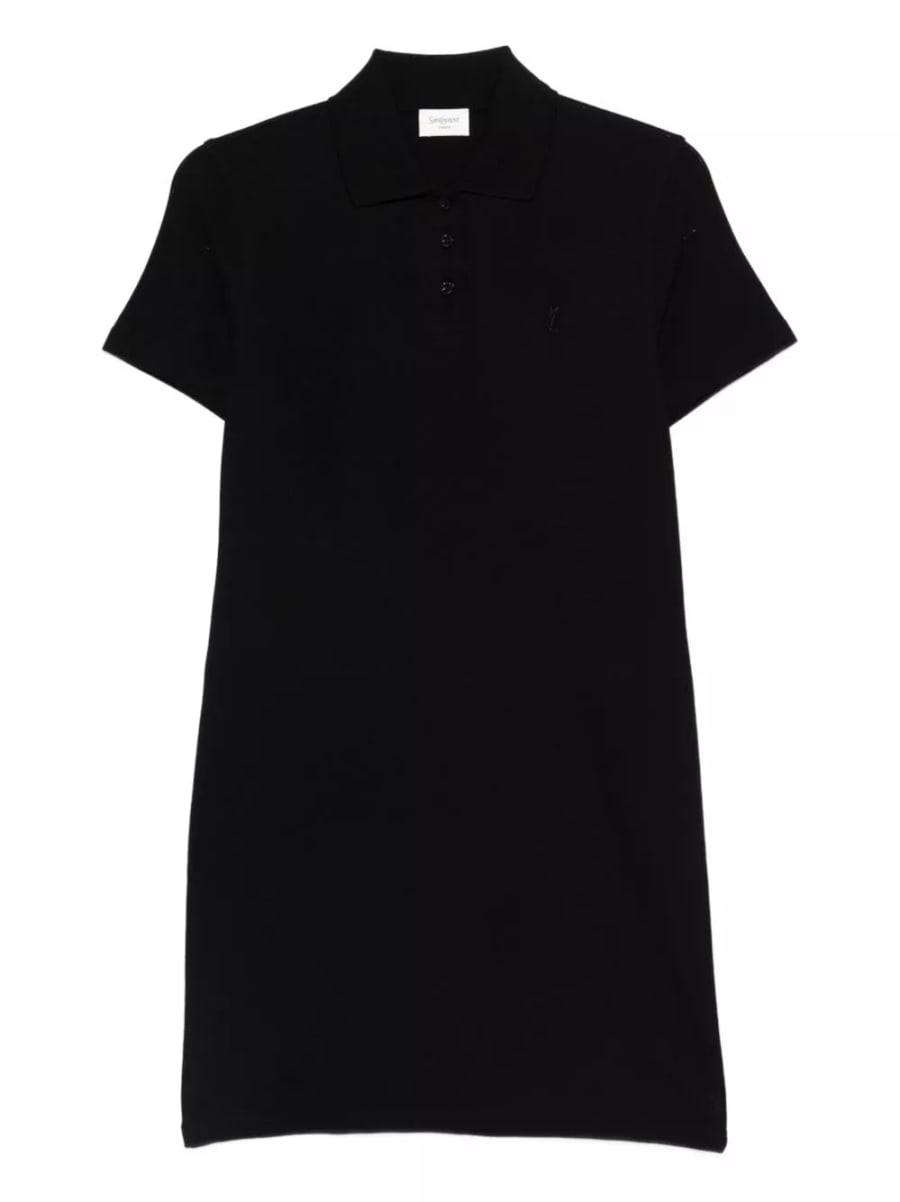Saint Laurent Abito in cotone con polo