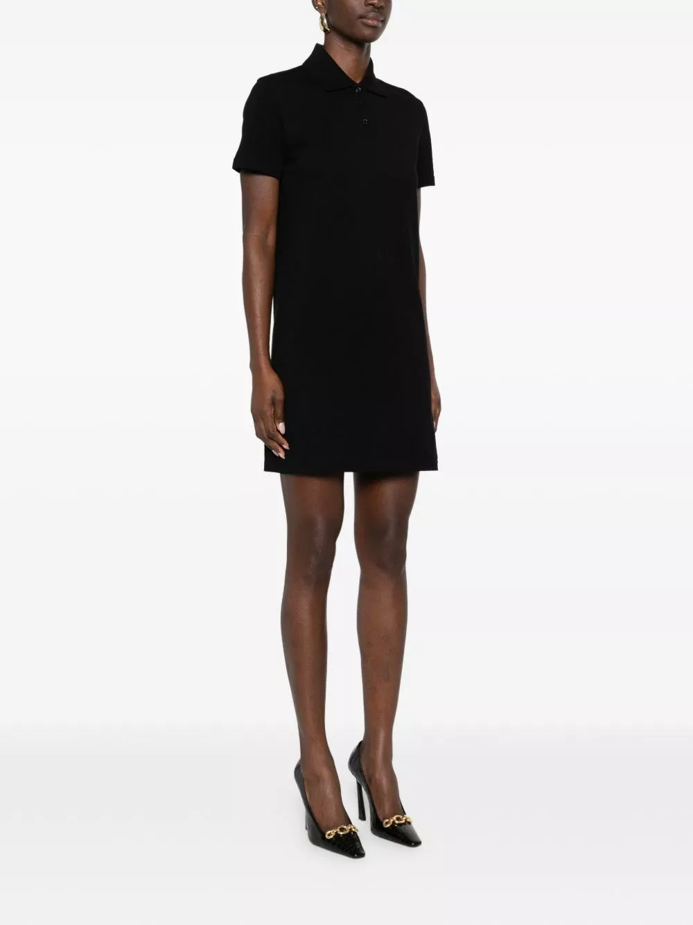 Saint Laurent Abito in cotone con polo, view 2
