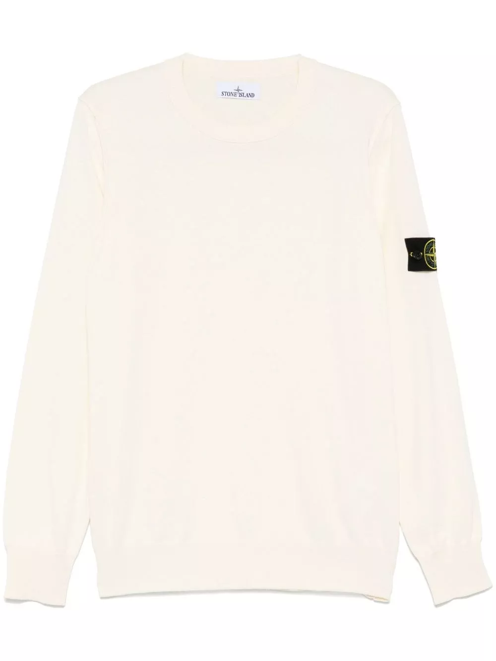 Stone Island Maglione in cotone con scollo rotondo