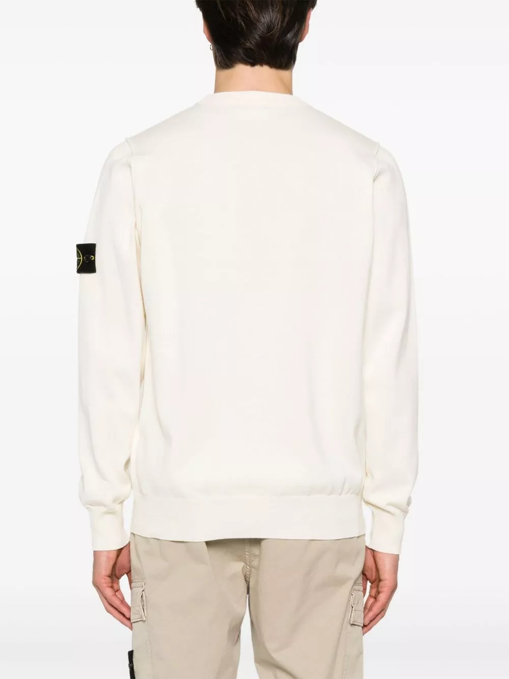 Stone Island Maglione in cotone con scollo rotondo, view 2