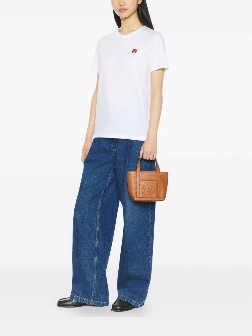 Maison kitsune' T-shirt in cotone Fox Head, view 2