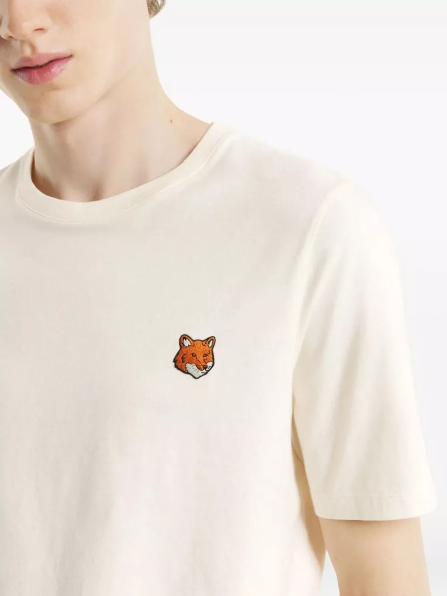 Maison kitsune' T-shirt in cotone Fox Head, view 2