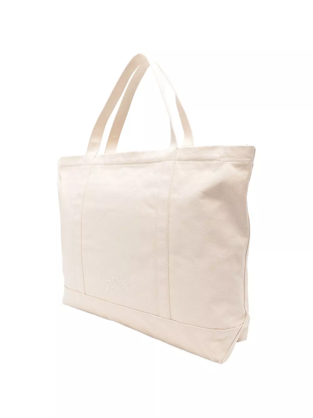Maison kitsune' Borsa shopping Fox Head XL in canvas, view 2