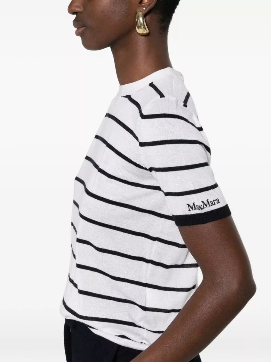 Max Mara T-shirt a righe, view 3