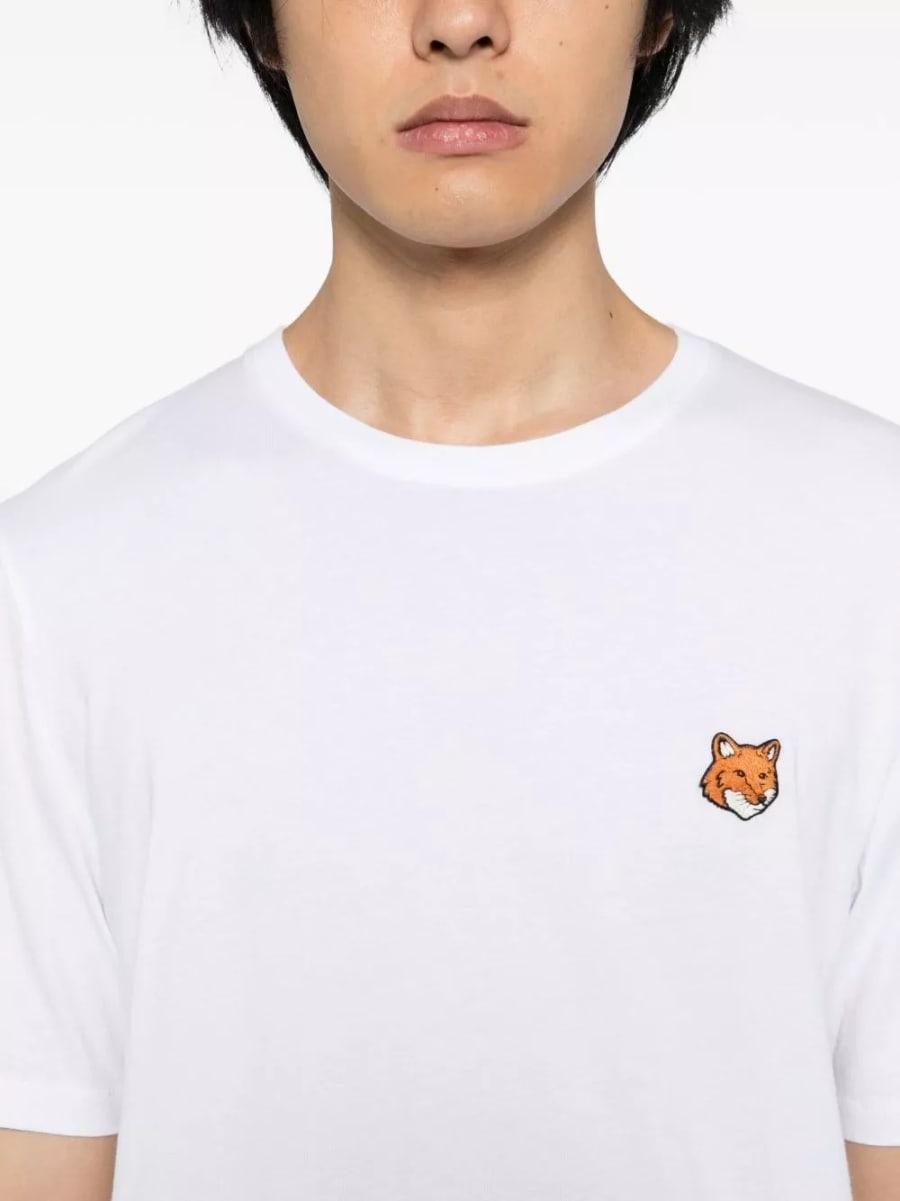 Maison kitsune' T-shirt in cotone Fox Head, view 2