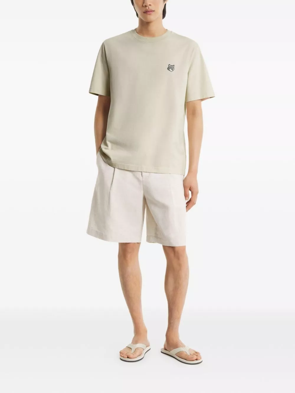 Maison kitsune' T-shirt in cotone Fox Head, view 2