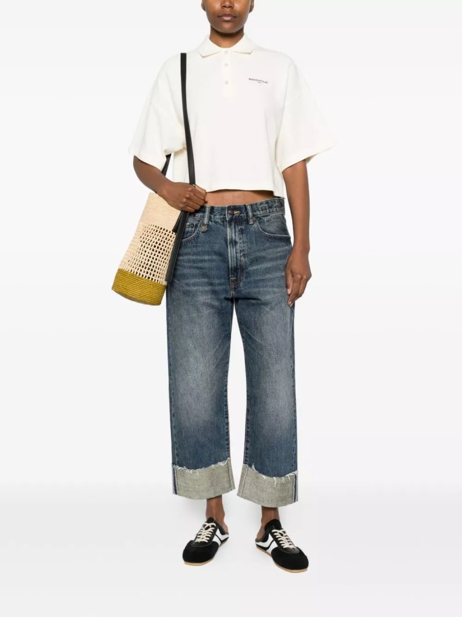 Maison kitsune' la polo in cotone oversize, view 3
