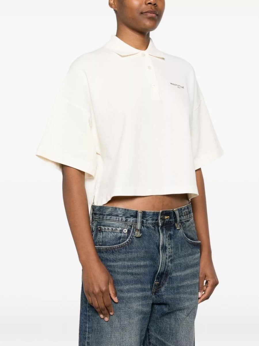 Maison kitsune' la polo in cotone oversize, view 4