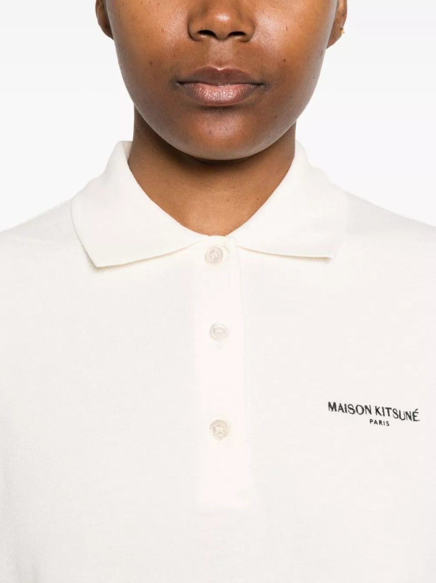 Maison kitsune' la polo in cotone oversize, view 5