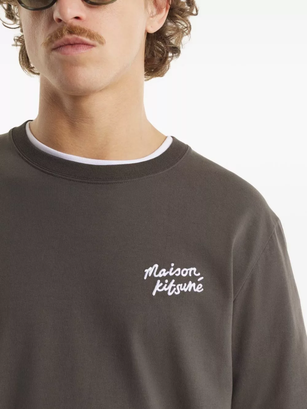 Maison kitsune' T-shirt in cotone Handwriting, view 2