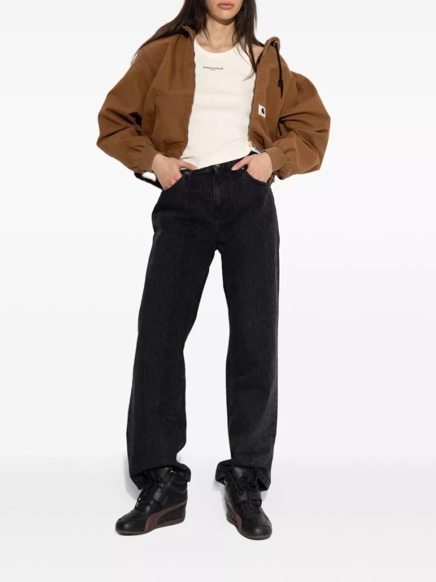 Maison kitsune' Top in cotone con logo, view 5