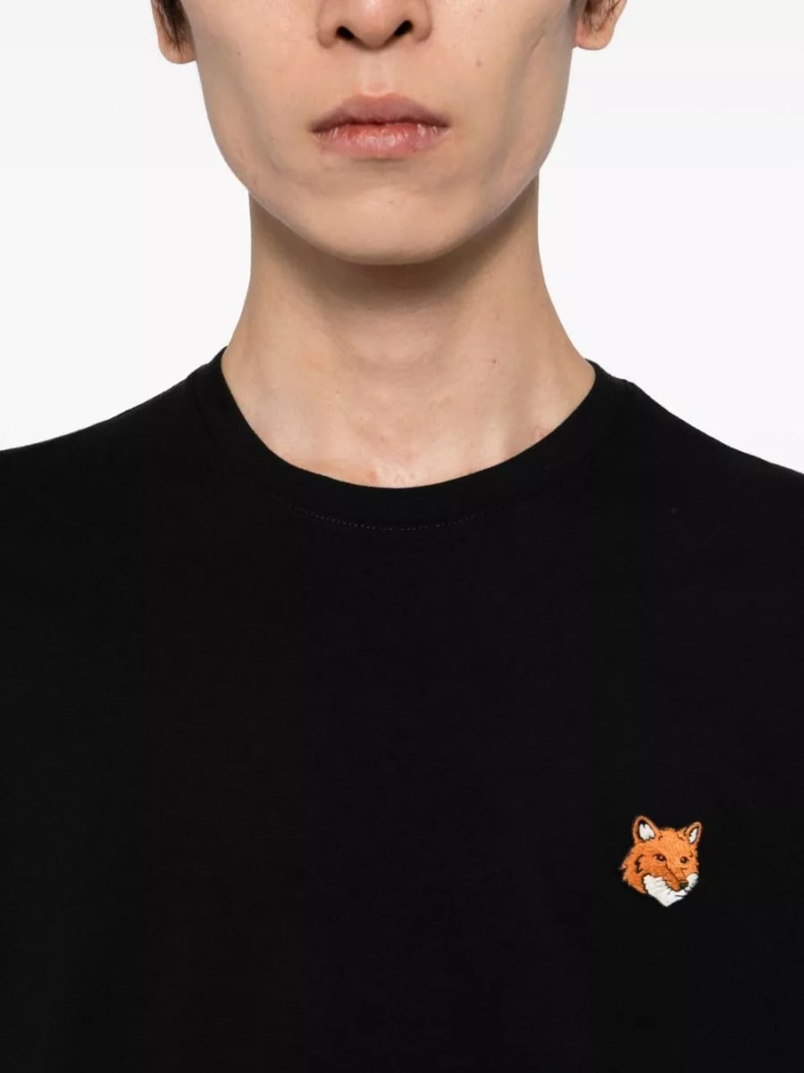 Maison kitsune' T-shirt in cotone Fox Head, view 3
