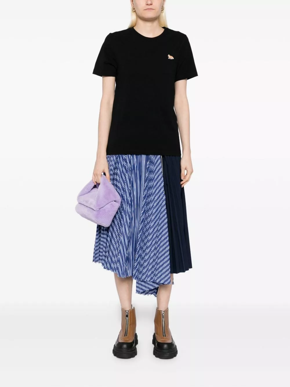 Maison kitsune' T-shirt in cotone Baby Fox, view 2