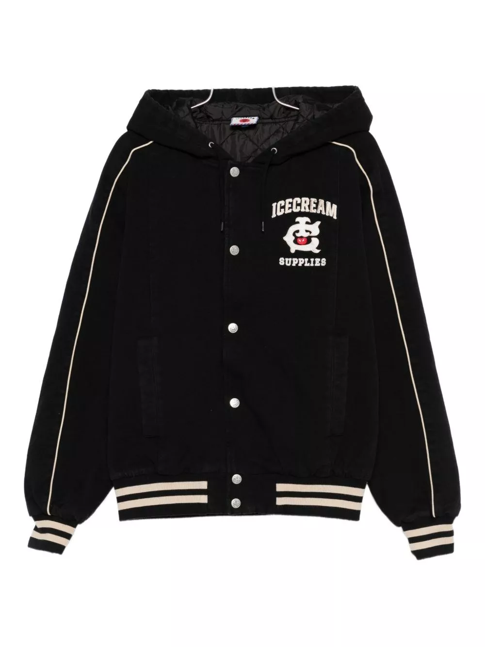 Icecream Giacca bomber in cotone con cappuccio