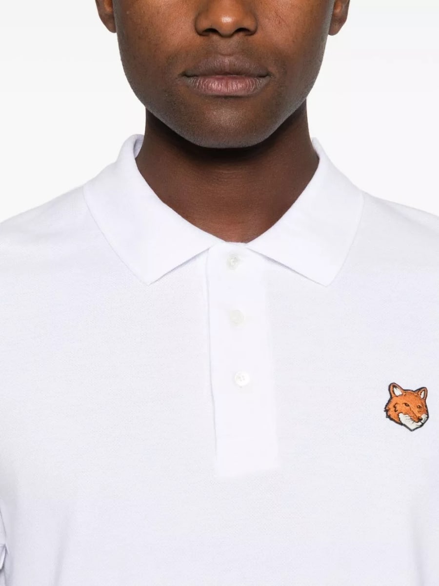 Maison kitsune' Polo in cotone Fox Head, view 3