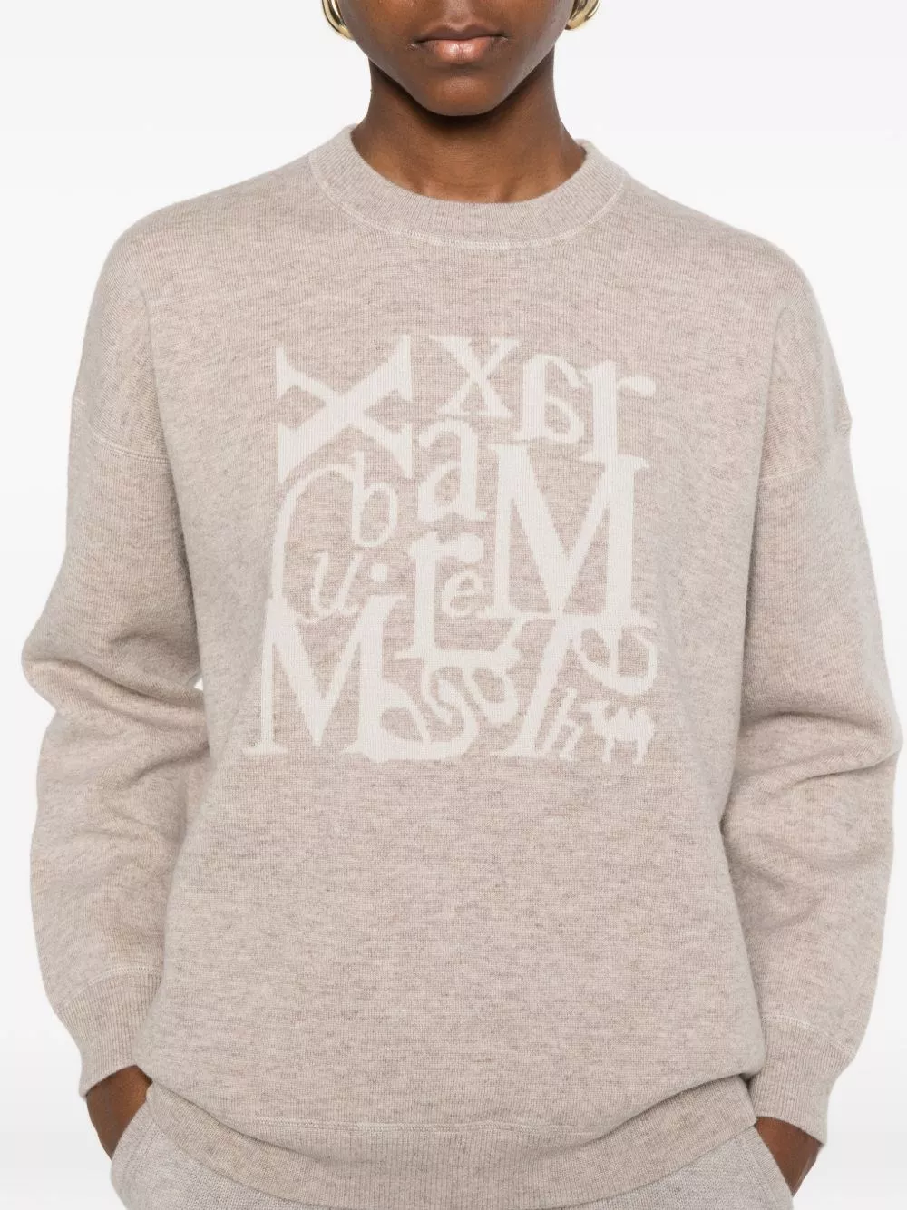 'S Max Mara Maglione girocollo con logo, view 2