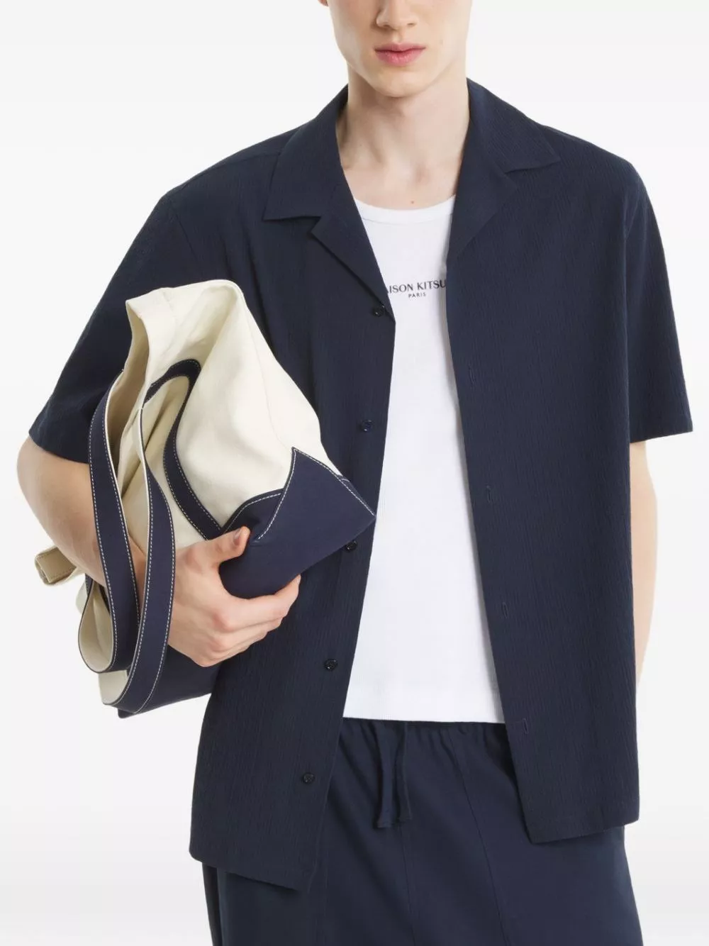 Maison kitsune' Camicia in cotone, view 2