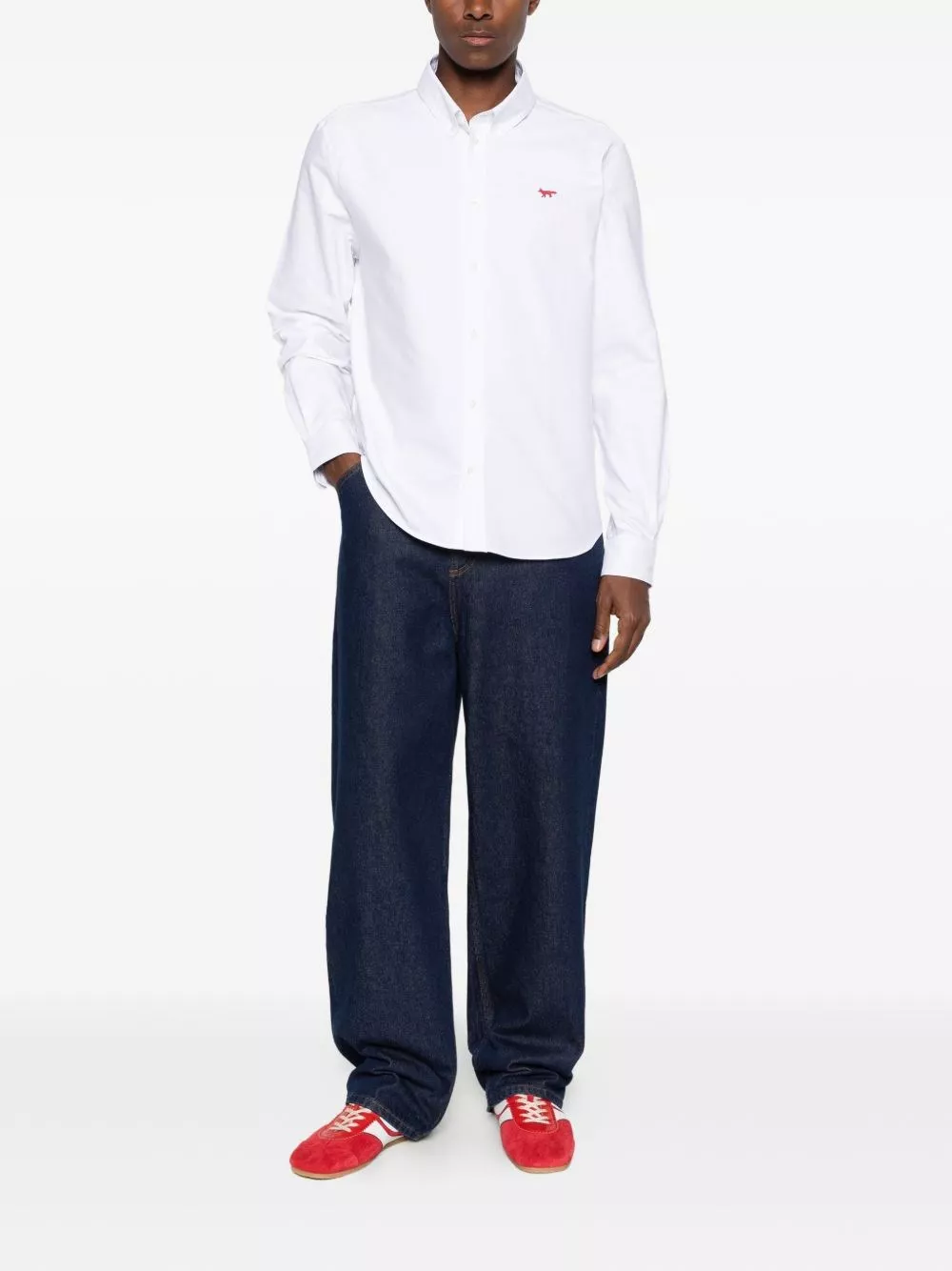 Maison kitsune' Camicia in cotone Profile Fox, view 2