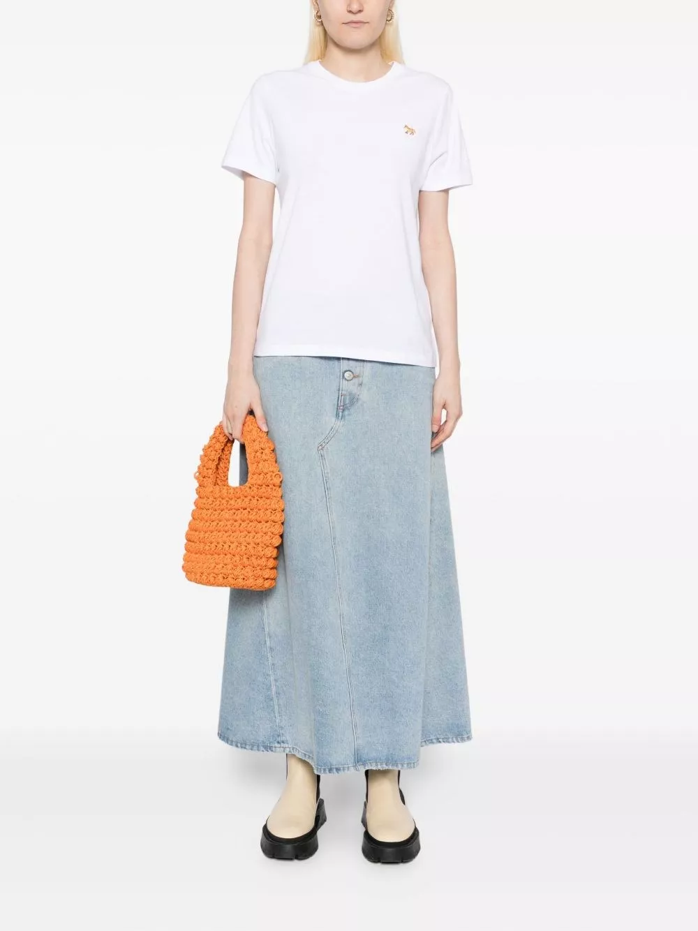 Maison kitsune' T-shirt in cotone Baby Fox, view 2