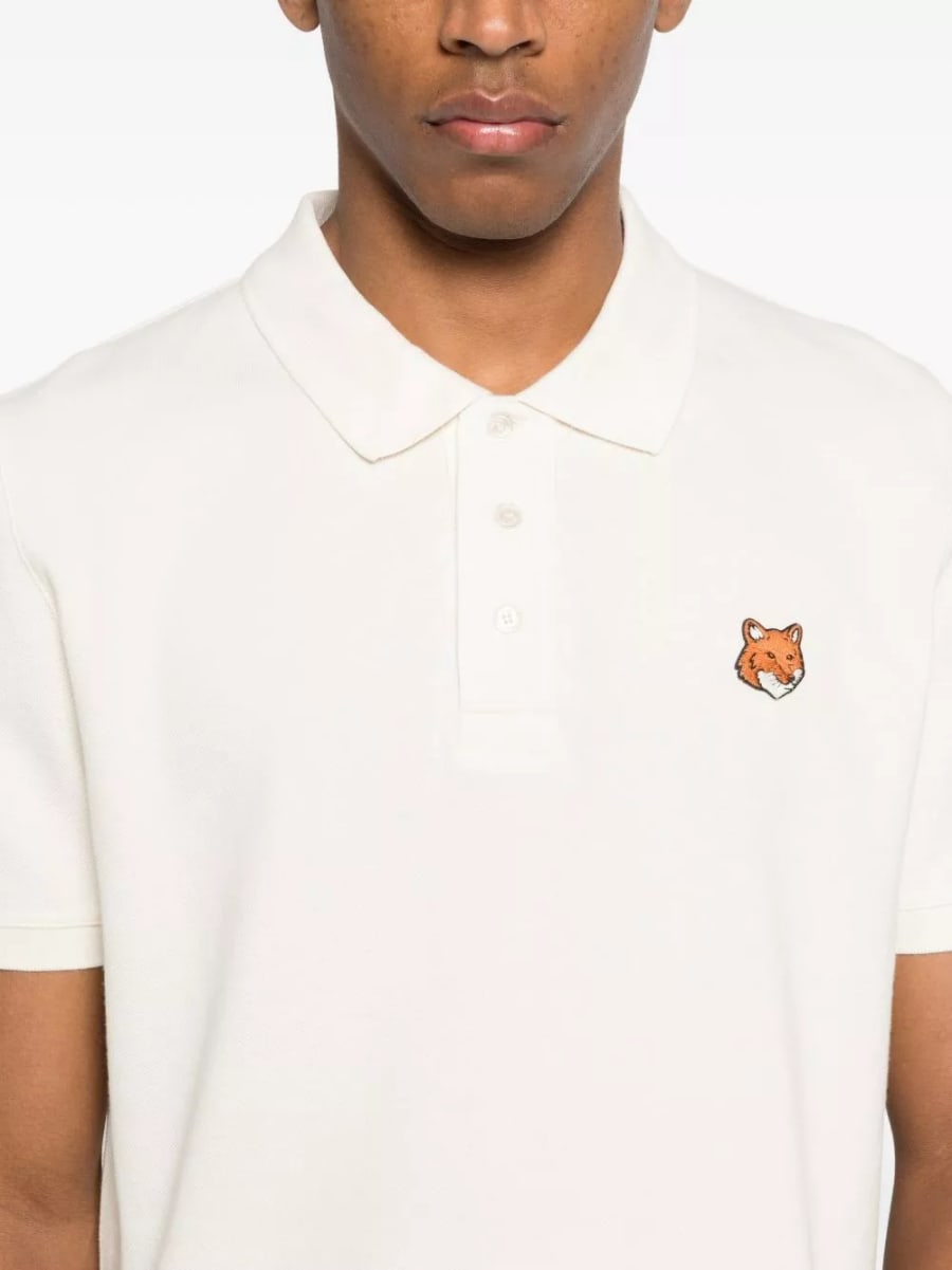 Maison kitsune' Polo in cotone Fox Head, view 2
