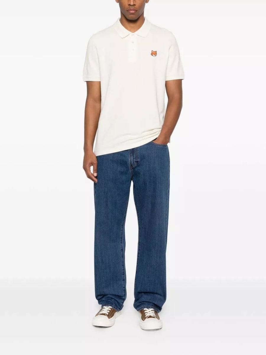 Maison kitsune' Polo in cotone Fox Head, view 3
