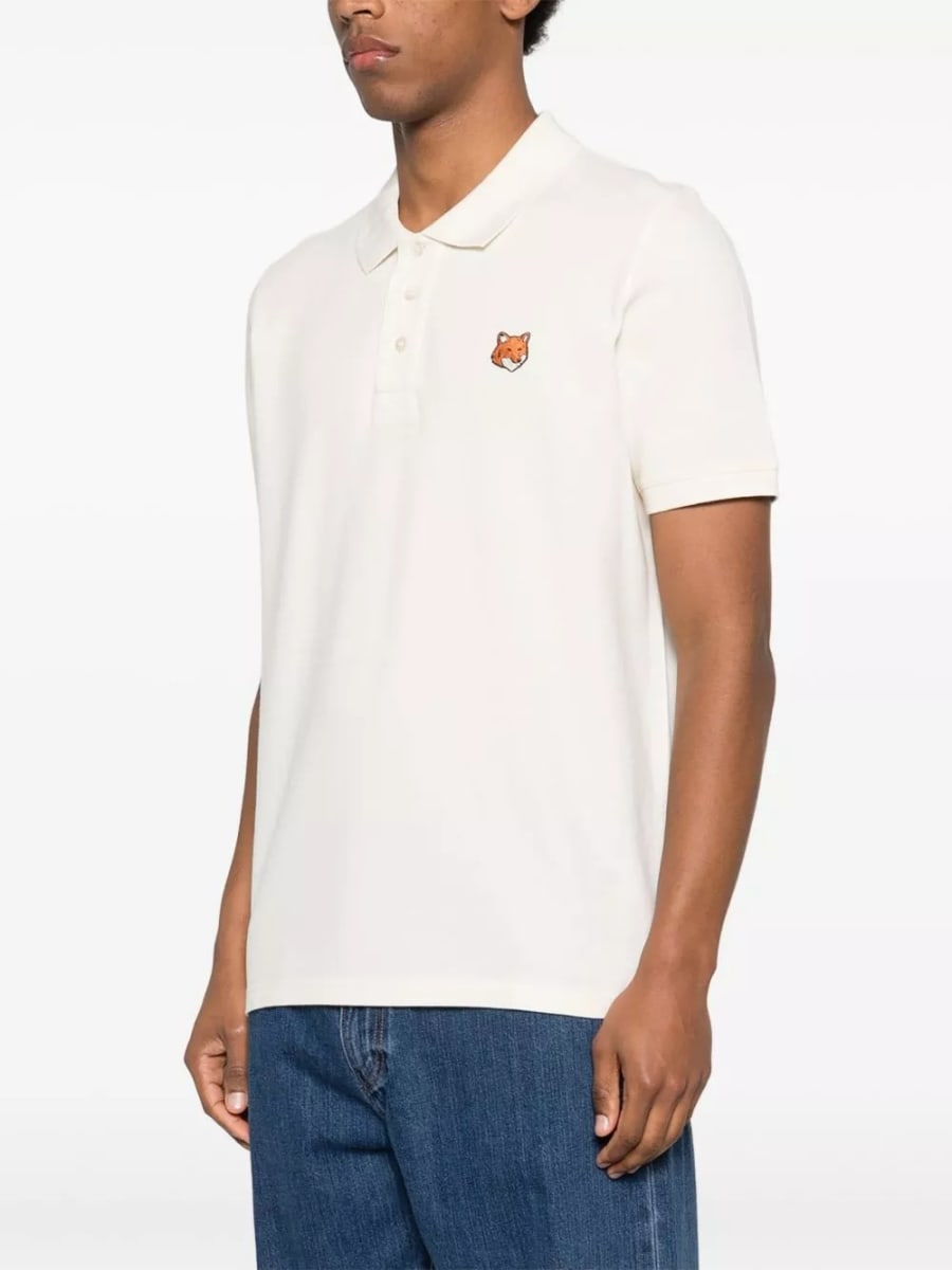 Maison kitsune' Polo in cotone Fox Head, view 5