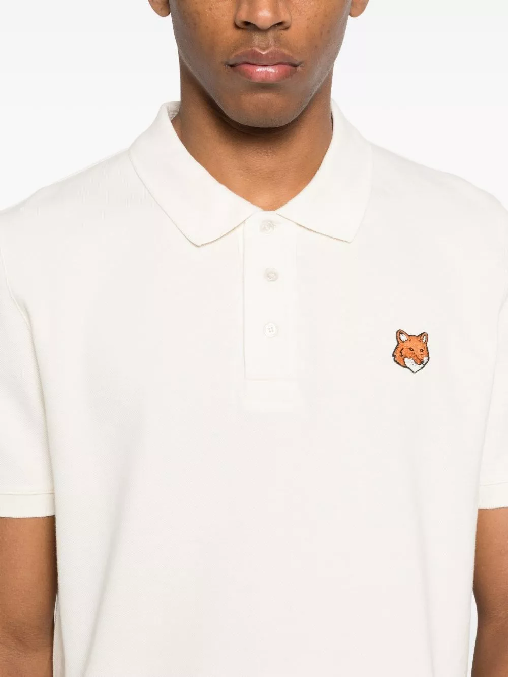 Maison kitsune' Polo in cotone Fox Head, view 2