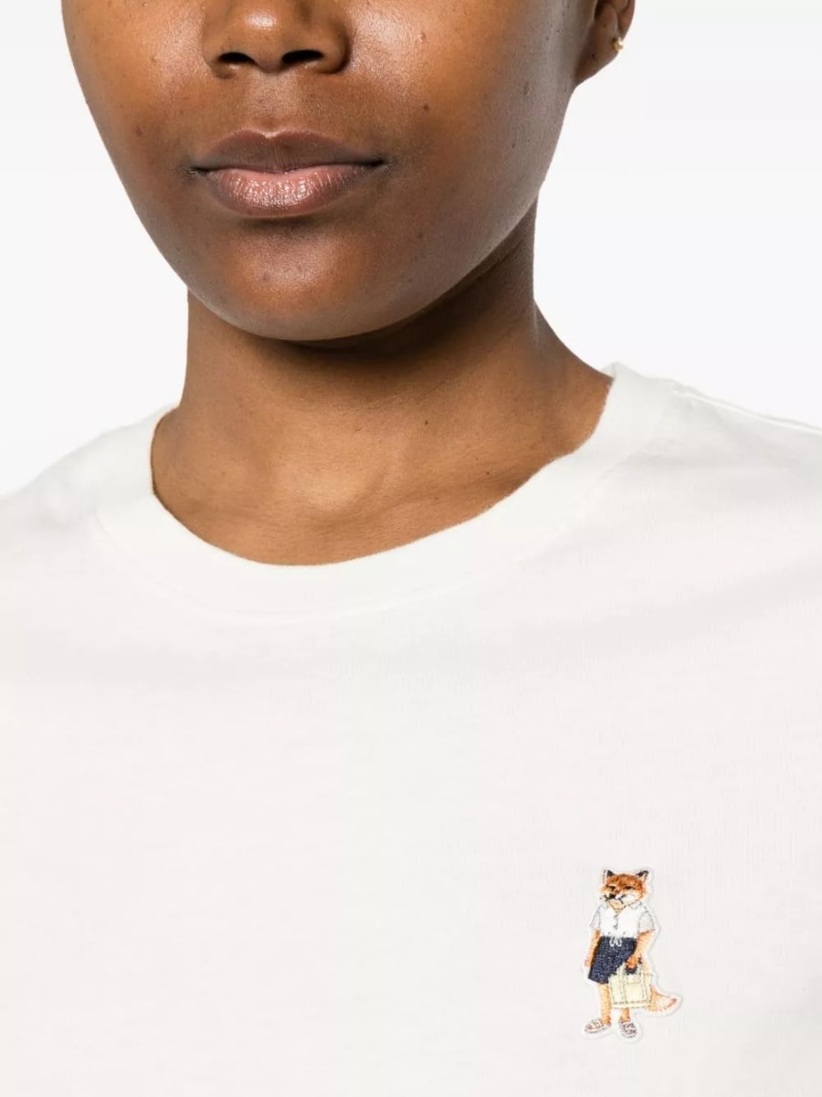 Maison kitsune' T-shirt in cotone Dressed Fox, view 2