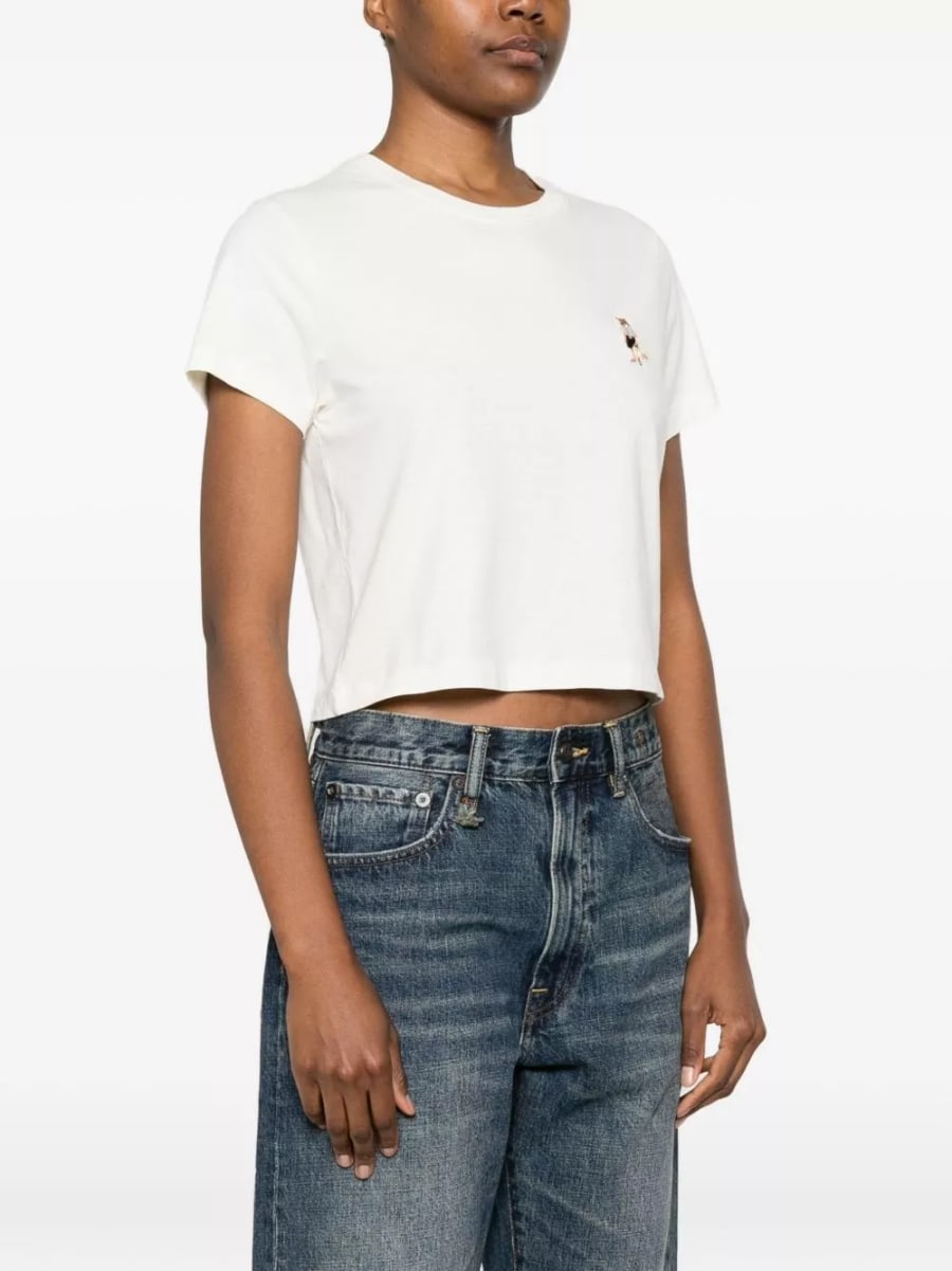 Maison kitsune' T-shirt in cotone Dressed Fox, view 4