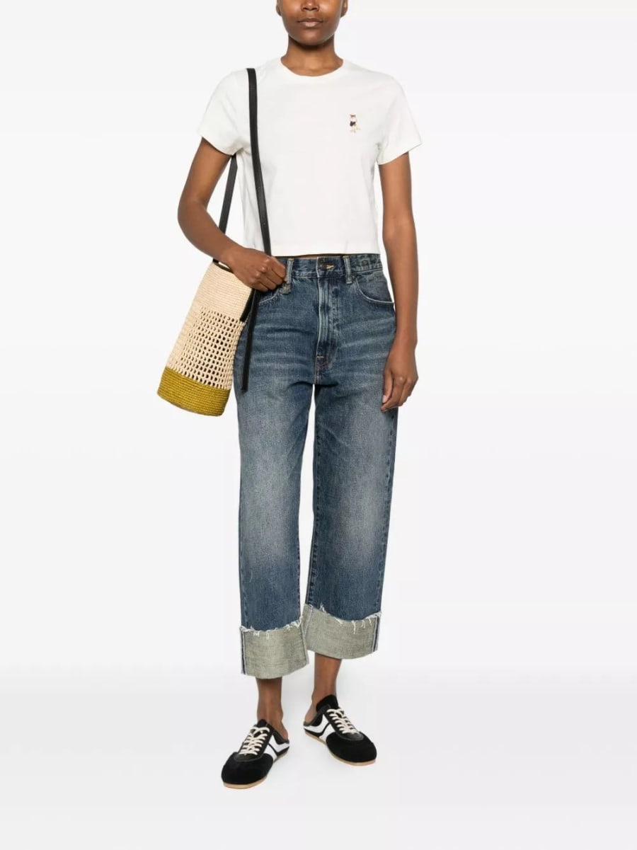 Maison kitsune' T-shirt in cotone Dressed Fox, view 5