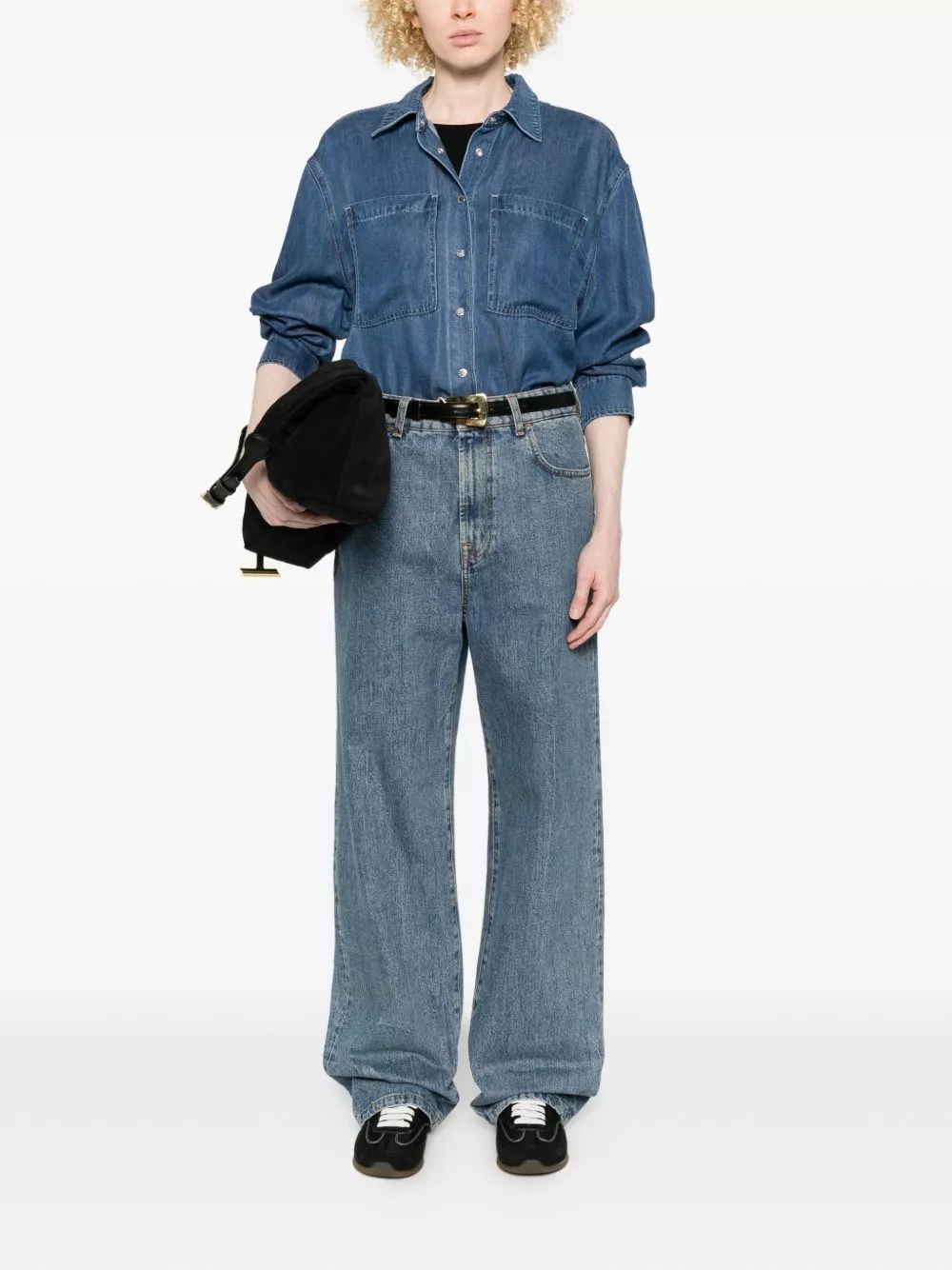 7 for all mankind Camicia in denim di cotone, view 2