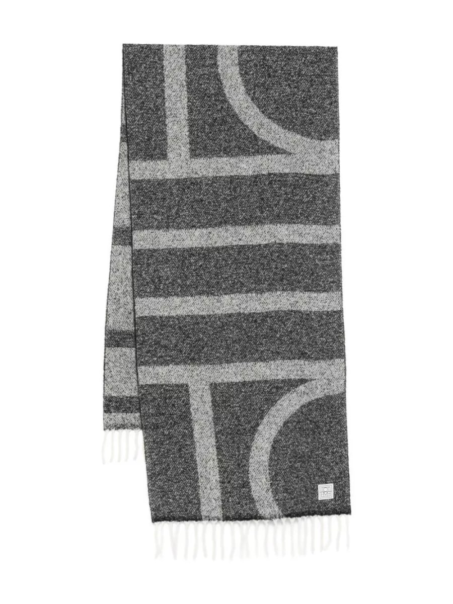 Toteme Sciarpa in lana Monogram