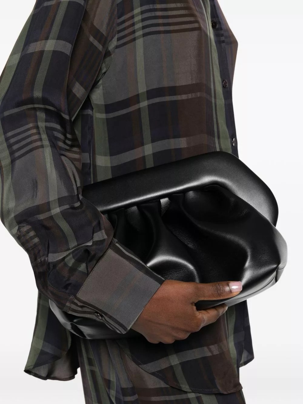 Themoire' Clutch in pelle vegana Bios, view 2