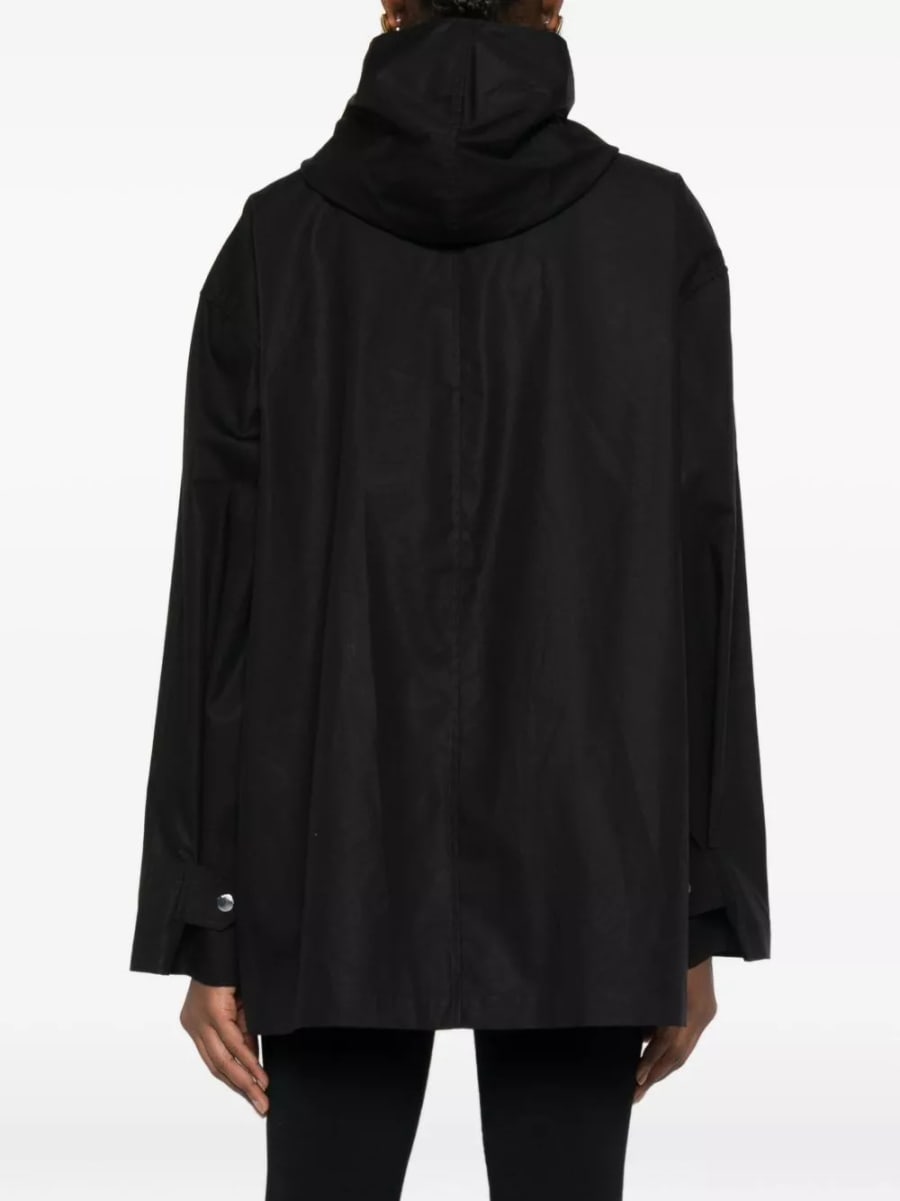 Toteme Giacca blouson in cotone con sciarpa, view 5