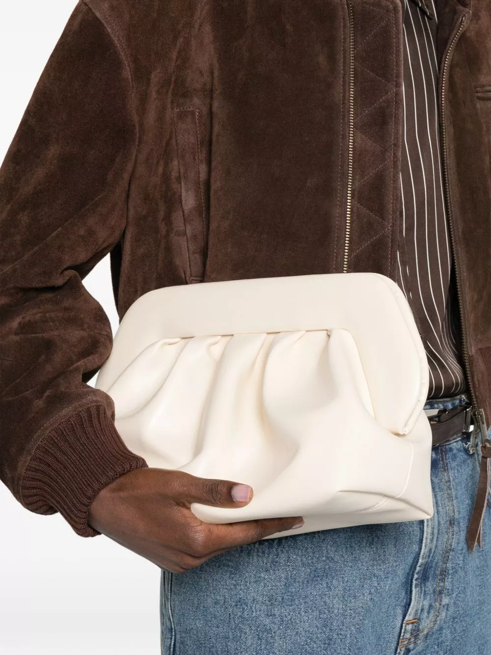 Themoire' Clutch in pelle vegana Bios, view 2