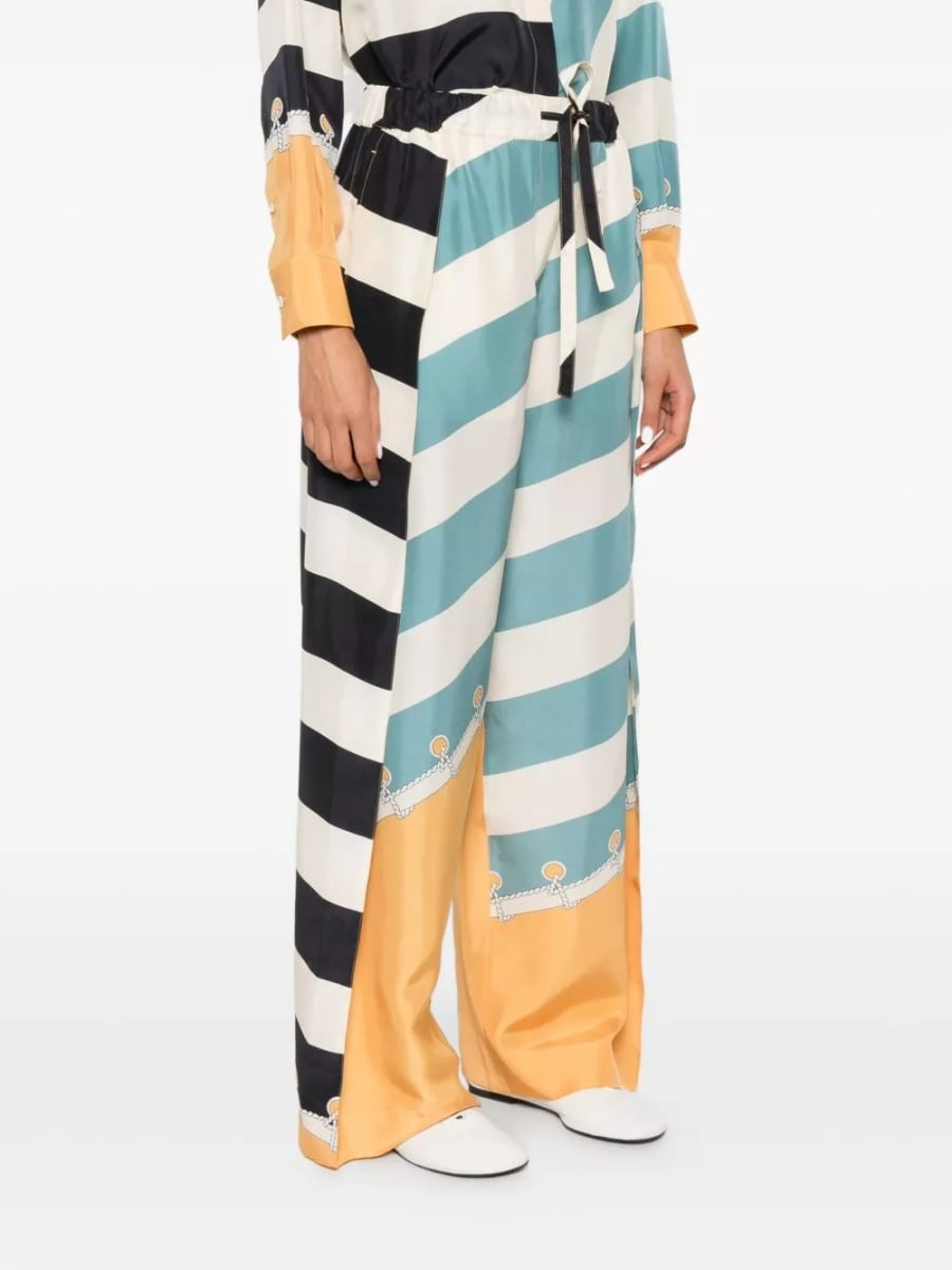 Loewe Pantaloni in seta stampata, view 4