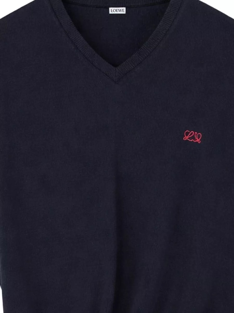 Loewe Maglione in lana a scollo a V, view 2