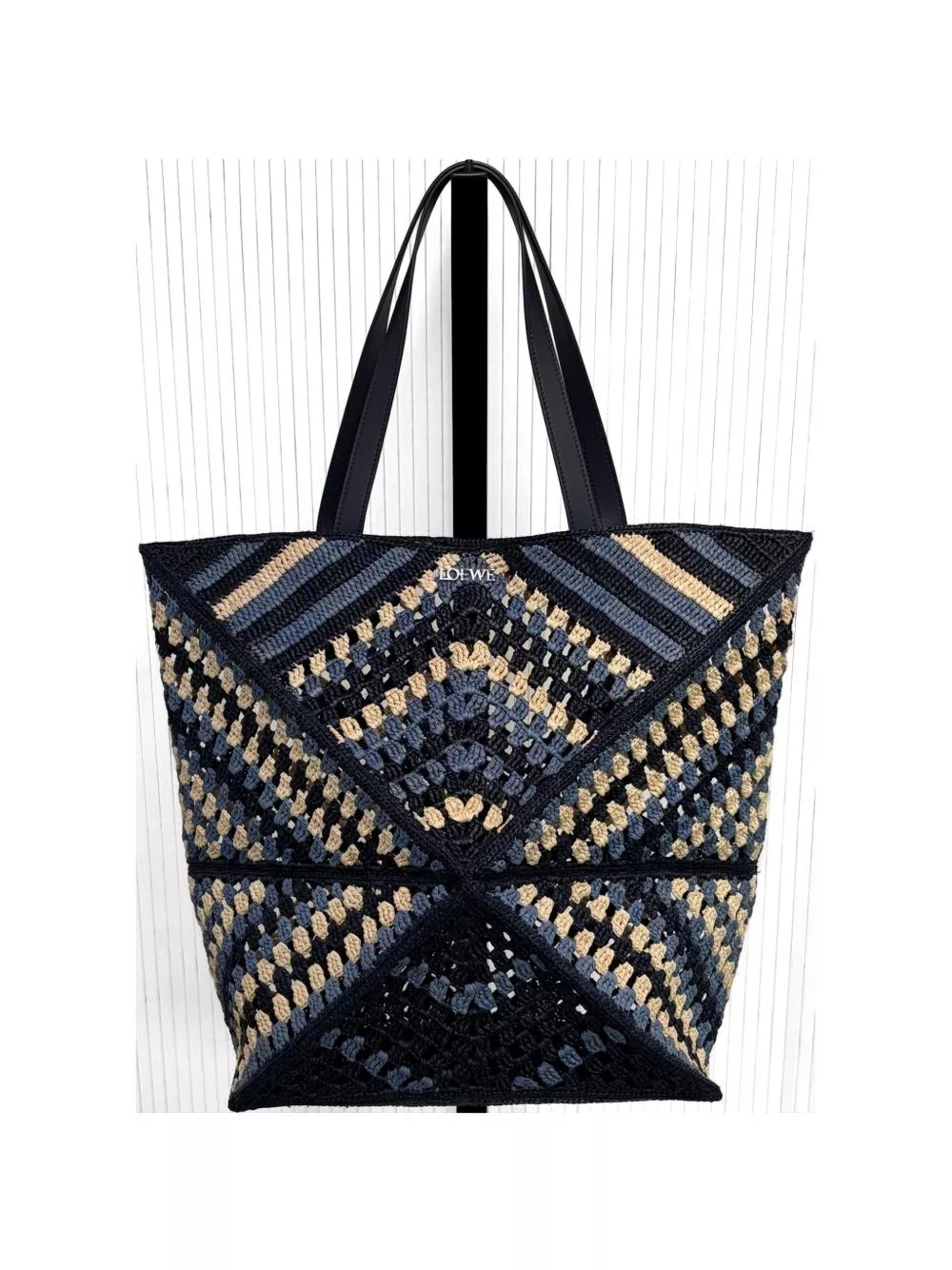 Loewe paula's ibiza Borsa Tote Puzzle Fold XL in rafia