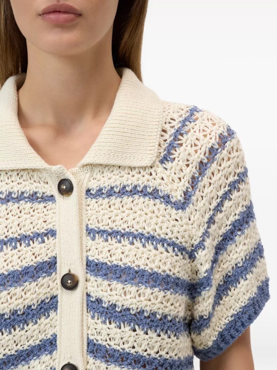 Closed Cardigan a righe in cotone, view 3
