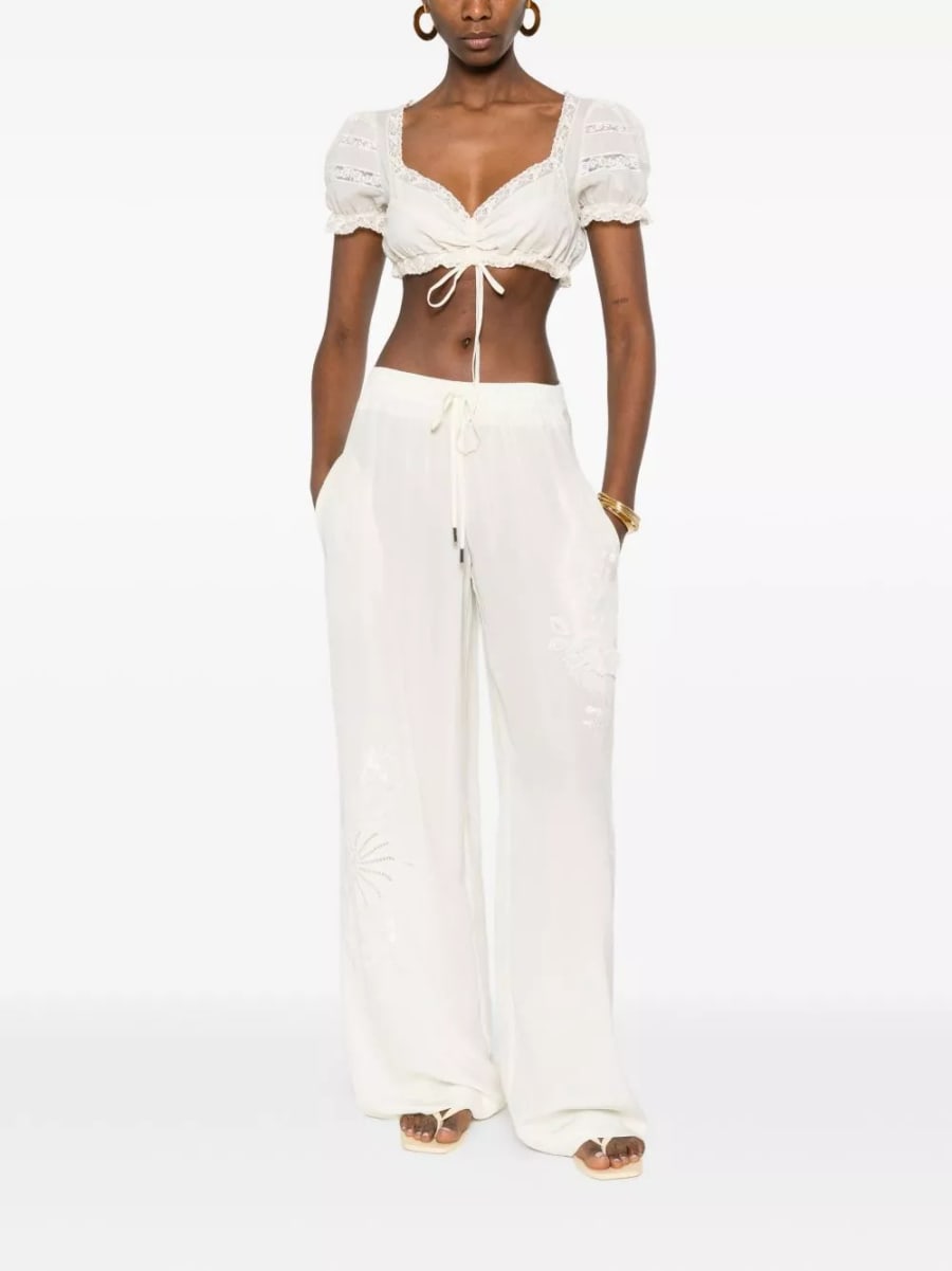 Ermanno scervino Pantaloni in seta, view 2