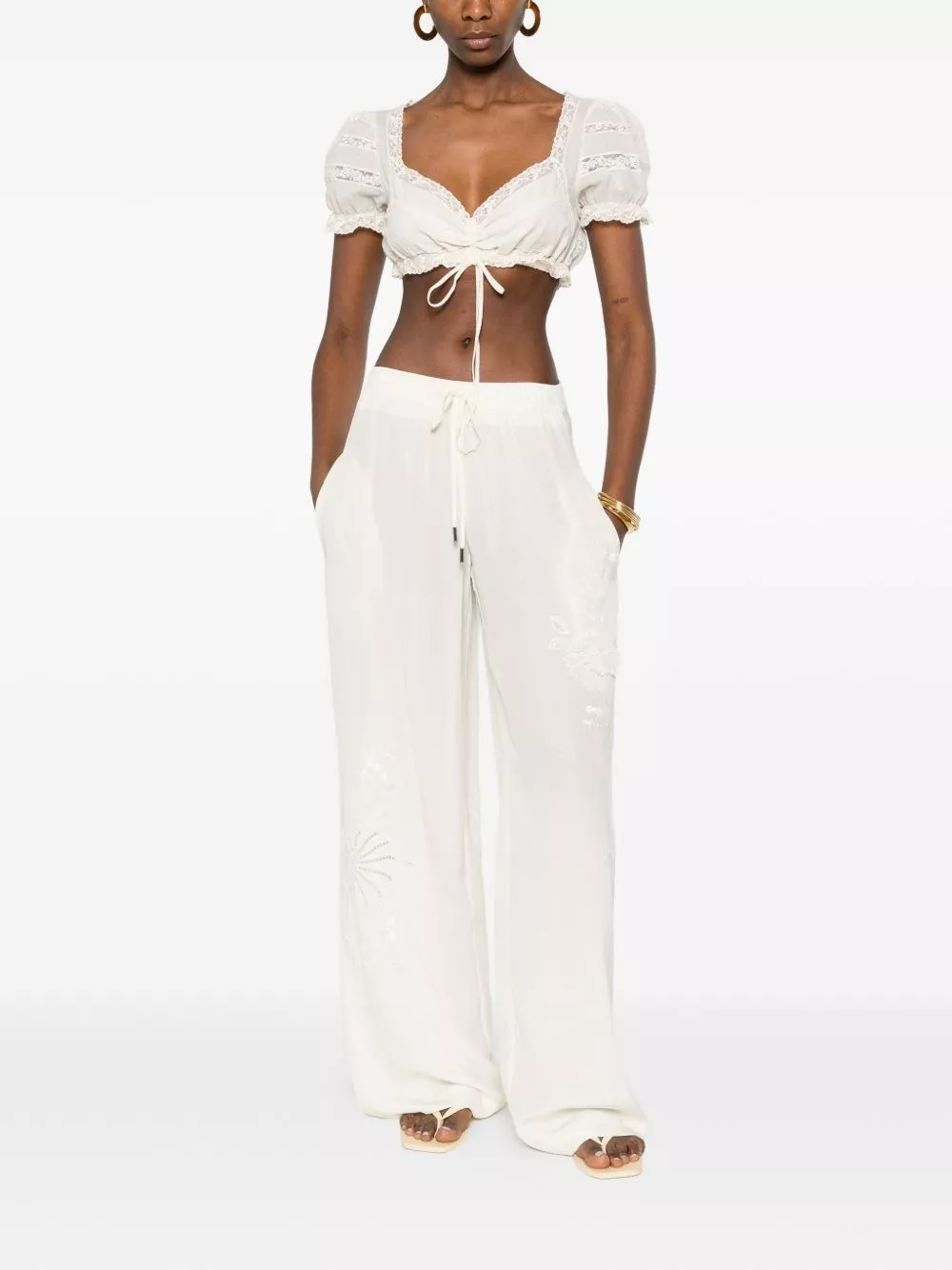 Ermanno scervino Pantaloni in seta, view 2
