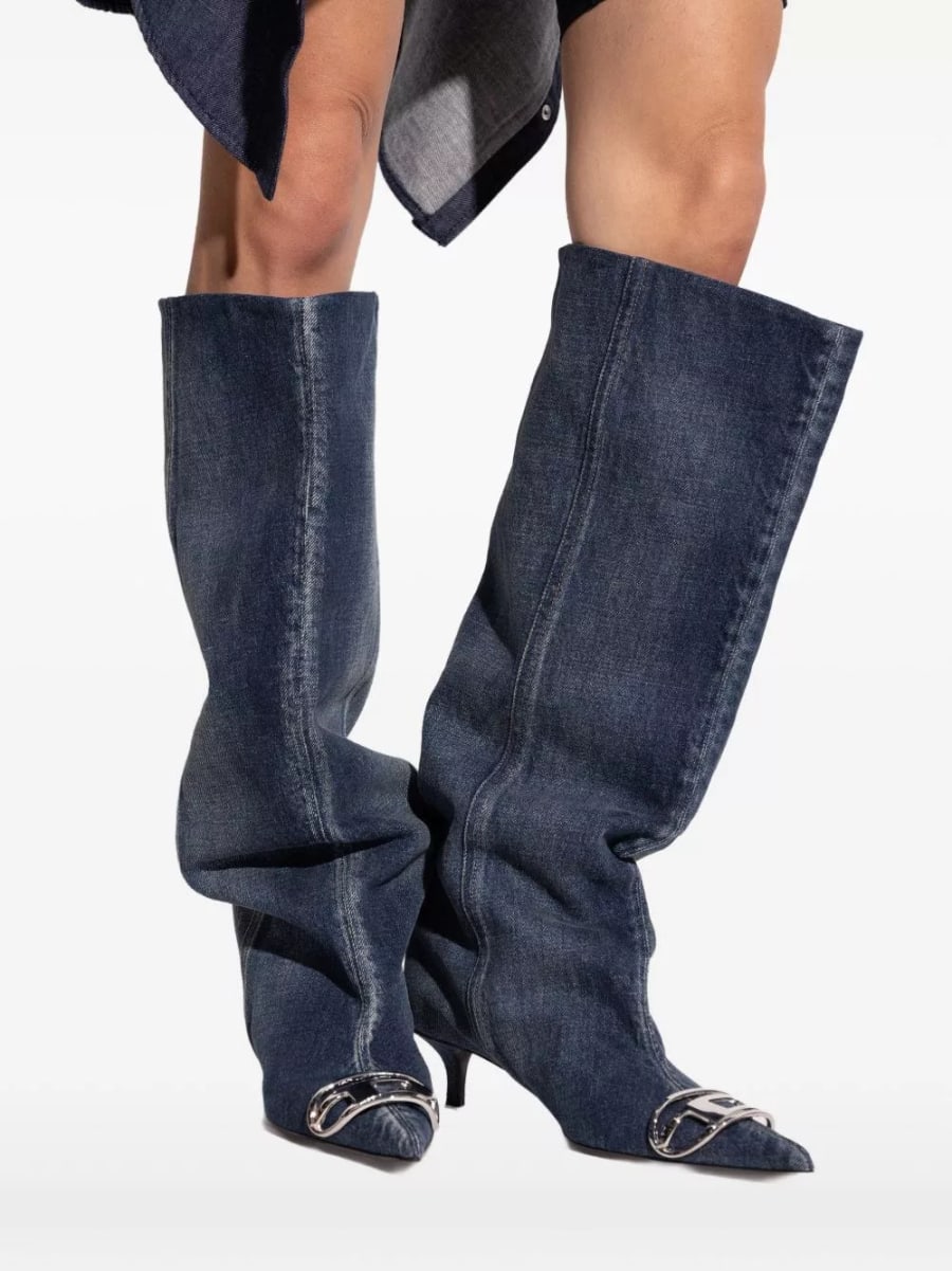 Diesel Stivali in denim Venus, view 4