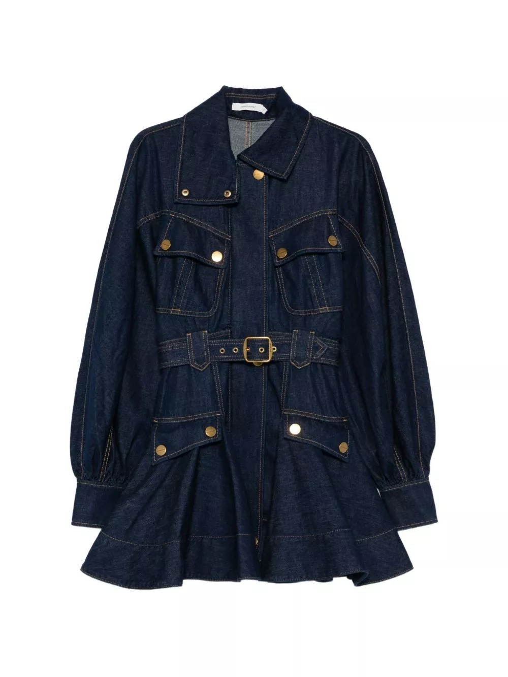Zimmermann Abito mini utility in denim Luna