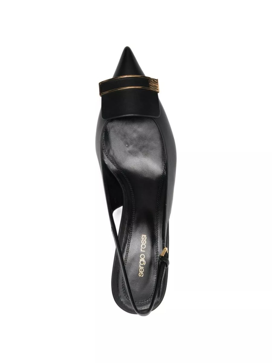 Sergio rossi Pumps slingback in pelle, view 3