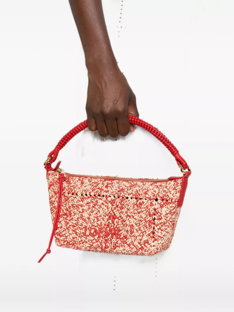 Loewe paula's ibiza Pochette Cala in rafia, view 2