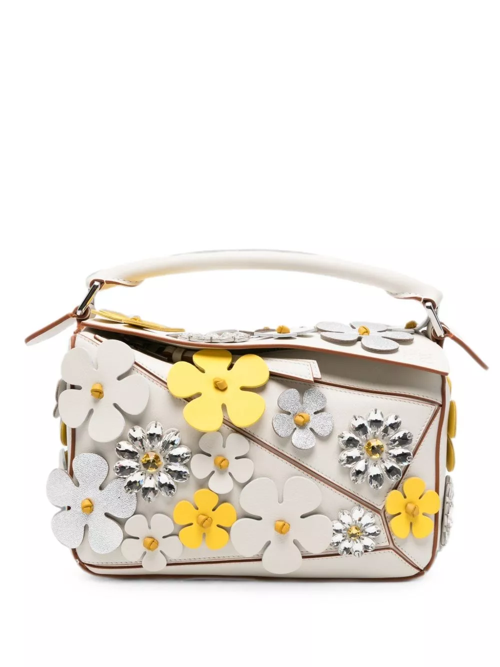 Loewe paula's ibiza Borsa a mano in pelle Puzzle Daisy piccola