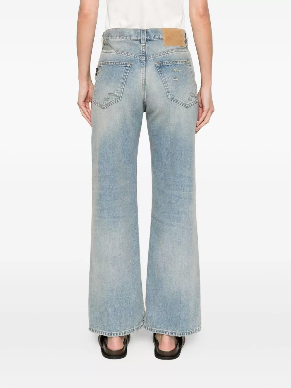 Haikure Jeans in denim a gamba larga Winny, view 2